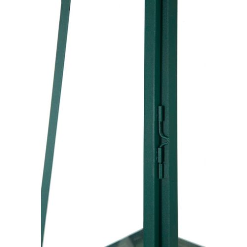 Lot De 2 Lanternes Vertes Et Dorées En Fer Et Verre Ø25x57 Et Ø20x45 Cm