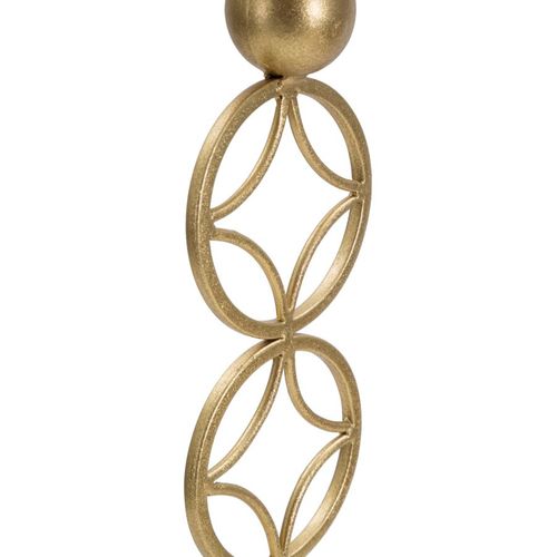 Bougeoir En Métal Doré Et Marbre Blanc Star 10x10x32 Cm Design Étoile