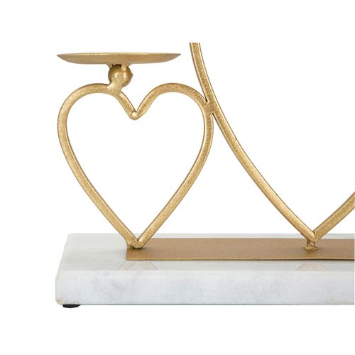 Bougeoir Doré En Forme De