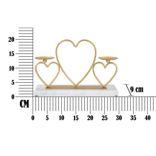 Bougeoir Doré En Forme De