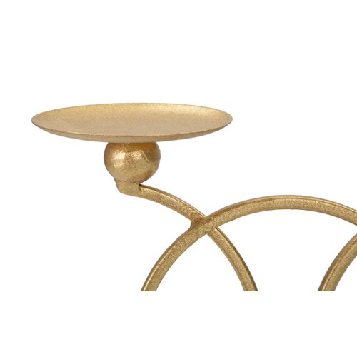 Bougeoir Doré En Métal Et