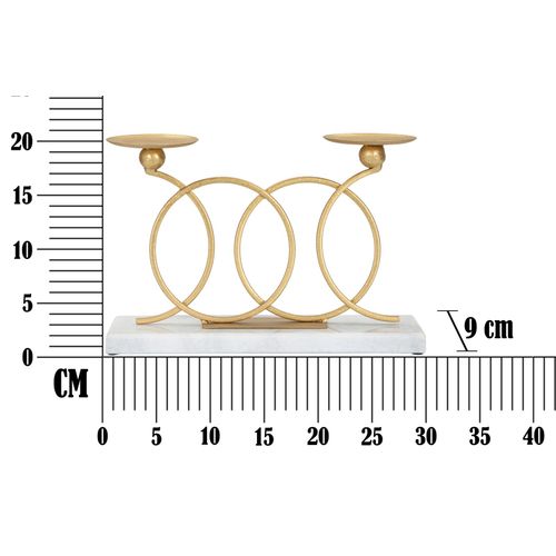 Bougeoir Doré En Métal Et