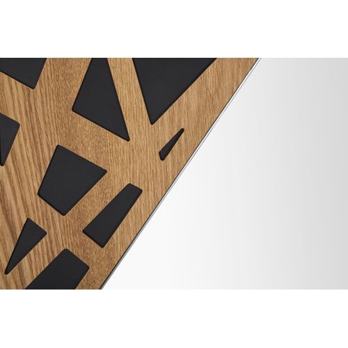 Miroir Mural Rectangulaire 50x90 Cm Avec Décor Géométrique Tissé