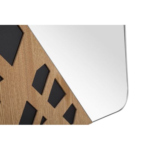 Miroir Mural Rectangulaire 50x90 Cm Avec Décor Géométrique Tissé