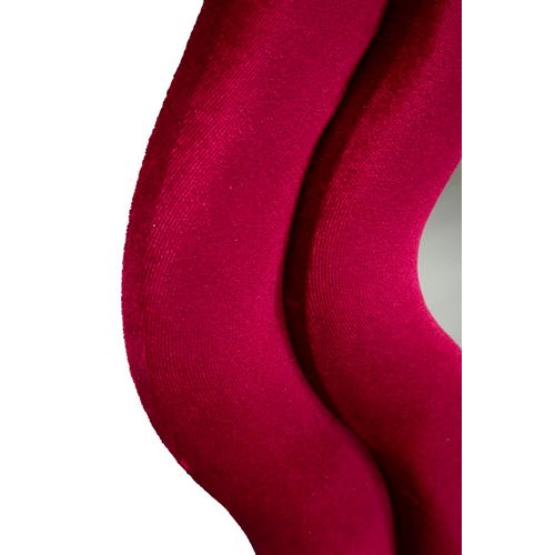 Miroir Mural 60x160 Cm Cadre Velours Fuchsia Ondulé, Élégance Moderne