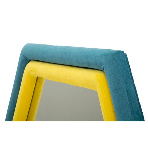 Miroir Mural Hexagonal 75x80 Cm Cadre En Tissu Multicolore