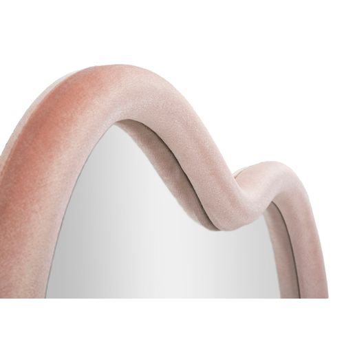 Miroir Mural 90x60 Cm Cadre Tissu Rose Forme Nuageadorable