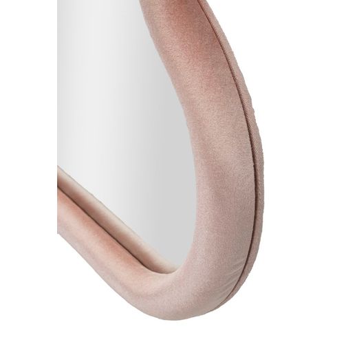 Miroir Mural 90x60 Cm Cadre Tissu Rose Forme Nuageadorable