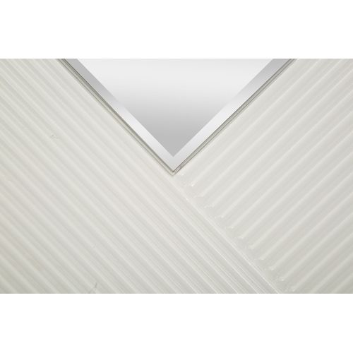 Miroir Rond Mural Ø80 Cm Cadre Métal Doré Et Relief Bois Blanc