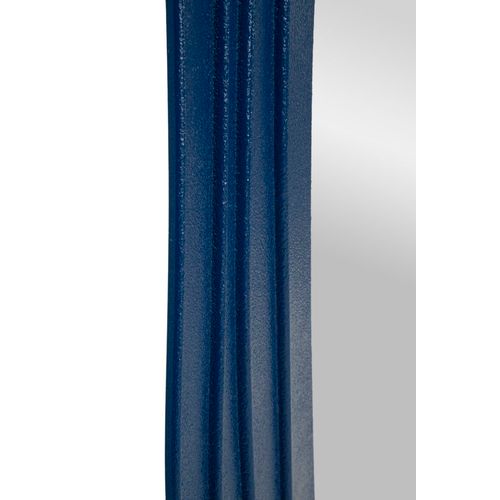 Grand Miroir Mural Bleu 90x165 Cm Design Moderne Aux Formes Sinueuses