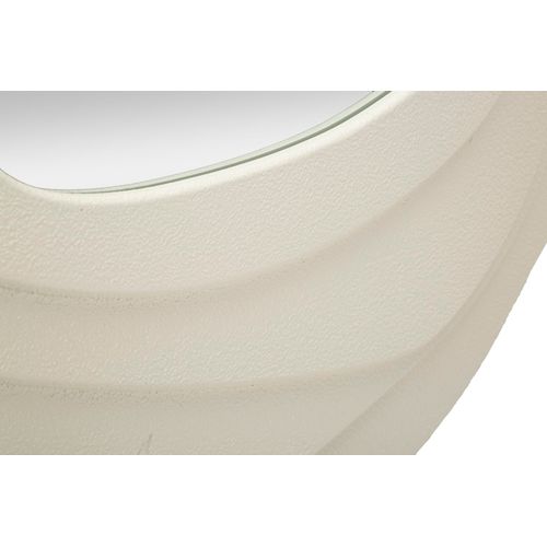 Miroir Mural Blanc 90x97 Cm Design Moderne Aux Formes Sinueuses