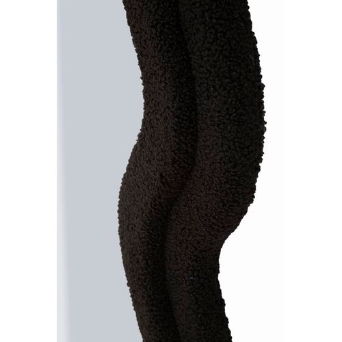 Miroir Mural Noir 60x160 Cm Avec Cadre En Tissu Teddy Moderne