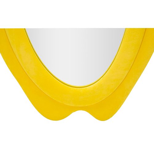 Miroir Mural Jaune 60x160 Cm Avec Cadre En Velours Raffiné