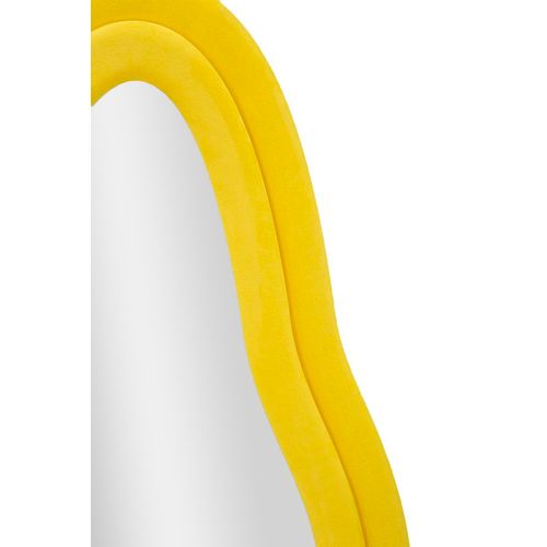 Miroir Mural Jaune 60x160 Cm Avec Cadre En Velours Raffiné