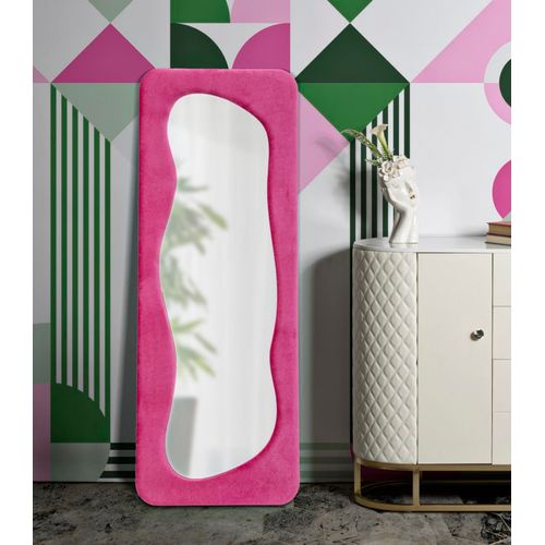 Miroir Mural Fuchsia 60x160 Cm Avec Cadre En Velours Élégant