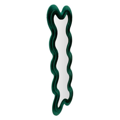 Miroir Mural Vert 58x160 Cm Avec Cadre En Velours Élégant