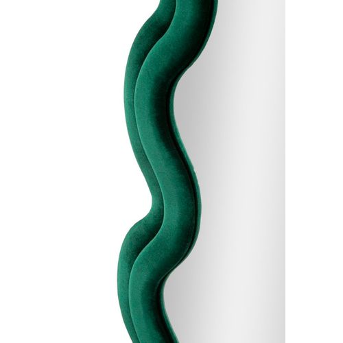 Miroir Mural Vert 58x160 Cm Avec Cadre En Velours Élégant