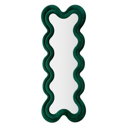 Miroir Mural Vert 58x160 Cm Avec Cadre En Velours Élégant