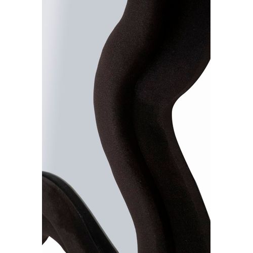 Miroir Mural Noir 58x160 Cm Avec Cadre Ondulé Moderne