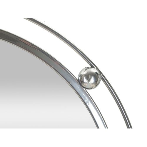 Miroir Mural Argenté 85x80 Cm Avec Décor Floral Élégant En Métal