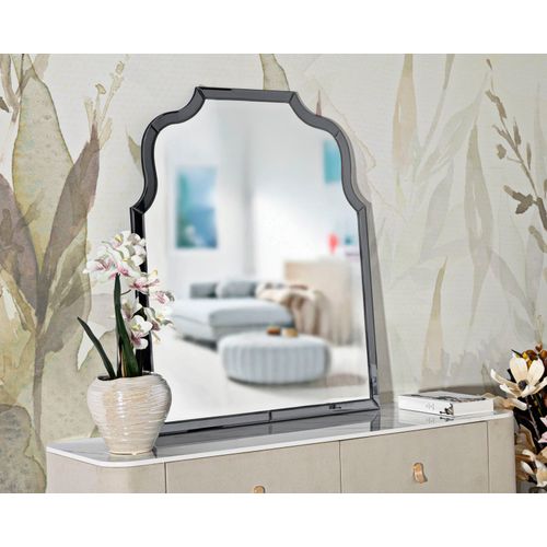 Miroir Mural Gris 85x100 Cm Au Cadre Raffiné Et Moderne