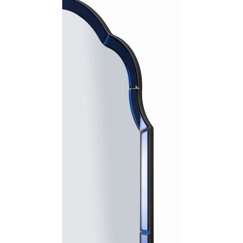 Miroir Mural Bleu 62x100 Cm Au Cadre Profilé Élégant