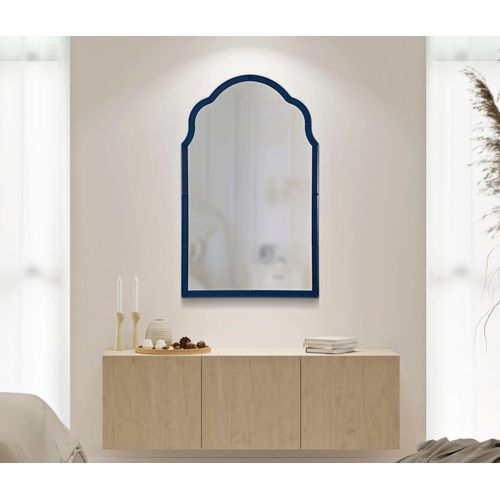 Miroir Mural Bleu 62x100 Cm Au Cadre Profilé Élégant