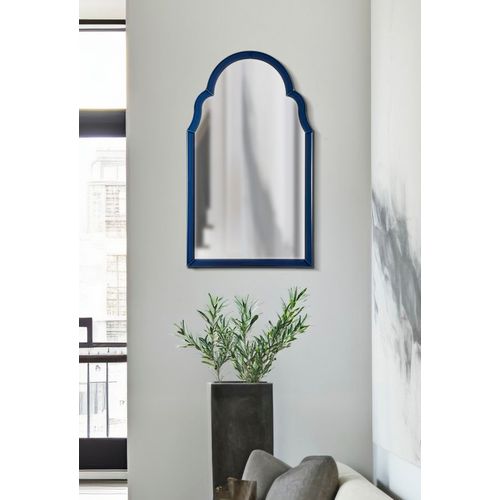 Miroir Mural Bleu 47x80 Cm Avec Cadre Profilé Élégant Et Moderne