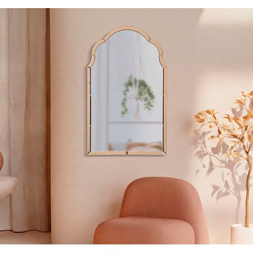 Miroir Mural Rose 62x100 Cm Avec Cadre Profilé Et Design Raffiné