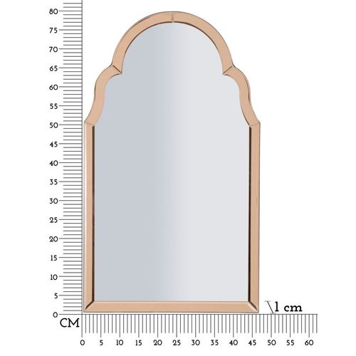 Miroir Mural Rose 47x80 Cm Avec Cadre Courbé Élégant Et Raffiné