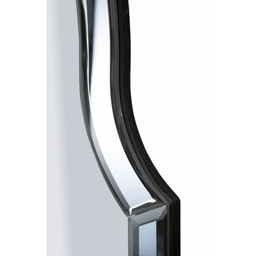 Miroir Mural Gris 60x90 Cm Rectangulaire Avec Cadre Raffiné Et Style Moderne