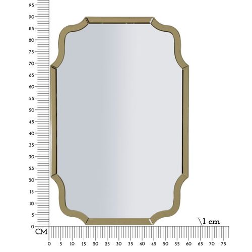Miroir Mural Doré 60x90 Cm Rectangulaire Avec Cadre Raffiné Et Design Classique Moderne