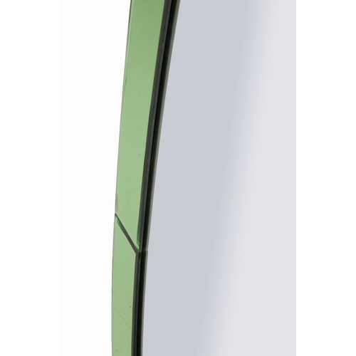 Miroir Mural Vert Ovale 55x150 Cm Avec Cadre Fin En Verre Moderne Et Raffiné