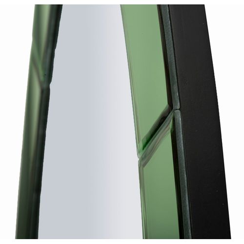 Miroir Mural Vert Ovale 55x150 Cm Avec Cadre Fin En Verre Moderne Et Raffiné