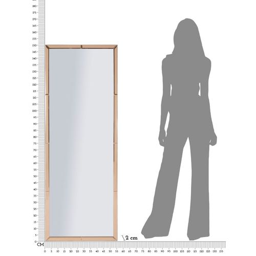 Miroir Mural Rose Rectangulaire 55x150 Cm Avec Cadre Fin Moderne Et Élégant