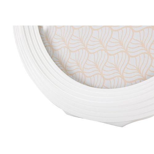 Cadre Photo Ovale Moderne En Résine Blanche 25x2x30 Cm Pour Photo 20x25 Cm