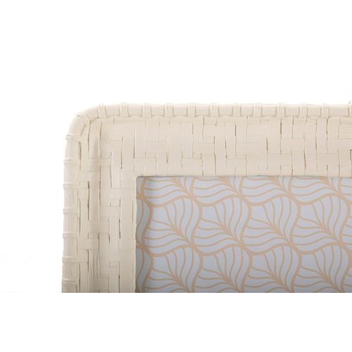 Cadre Photo Style Bambou Crème En Résine 26x31 Cm Format 20x25 Cm