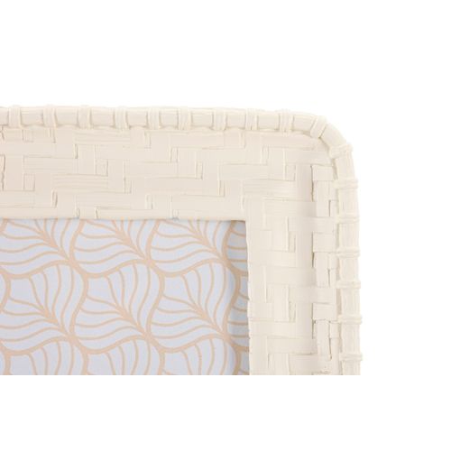 Cadre Photo Style Bambou Crème En Résine 20,5x25,5 Cm Format 15x20 Cm