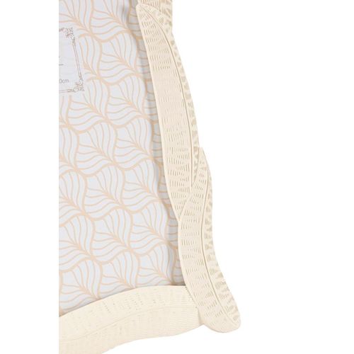 Cadre Photo Crème En Résine Motif Feuilles Entrelacées 19,8x24,8 Cm Format 15x20 Cm