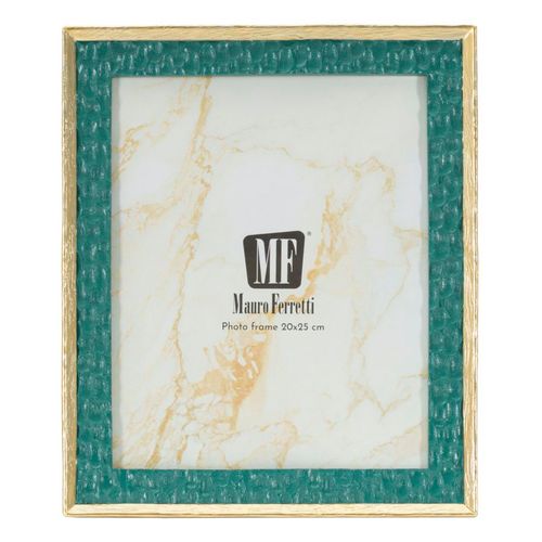 Cadre Photo Élégant Vert Et Doré 25x30 Cm Format 20x25 Cm