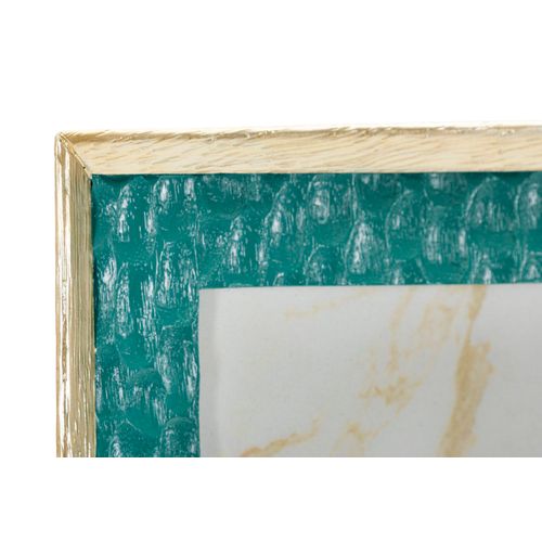 Cadre Photo Élégant Vert Et Doré 25x30 Cm Format 20x25 Cm