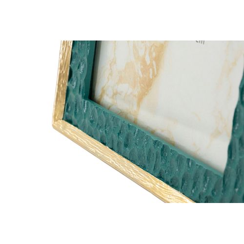 Cadre Photo Vert Et Doré 20x25 Cm Pour Photo Format 15x20 Cm