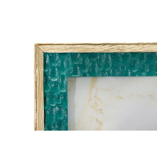 Cadre Photo Vert Et Doré 20x25 Cm Pour Photo Format 15x20 Cm