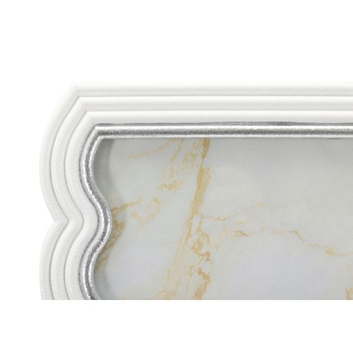 Cadre Photo Blanc Et Argent 25x30 Cm Design Ondulé Moderne Pour Photo 20x25 Cm