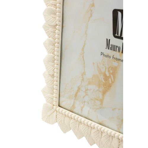 Cadre Photo Crème 20x25 Cm Décor Feuilles Raffiné Et Lumineux