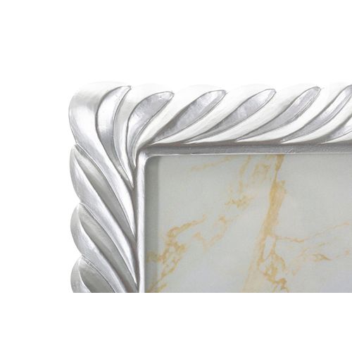 Cadre Photo Argent 20x25 Cm Avec Bord Tressé Effet Sculpté Élégant