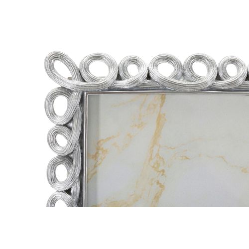 Cadre Photo Argenté 20x25 Cm Avec Contour Anneaux Design Moderne