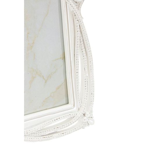 Cadre Photo Argenté 27x32 Cm Format 20x25 Avec Bordure Ruban Raffiné