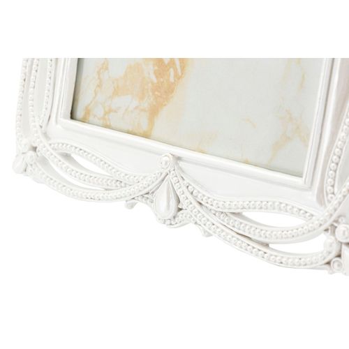 Cadre Photo Argenté 21,8x26,8 Cm Format 15x20 Avec Bordure Ruban Chic