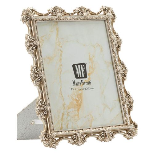 Cadre Photo Baroque Florence Argenté 27x32 Cm Format 20x25 Raffiné